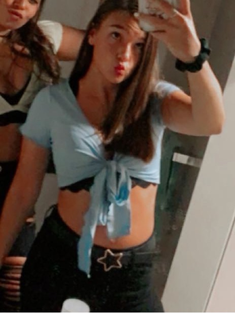 Tie front crop top